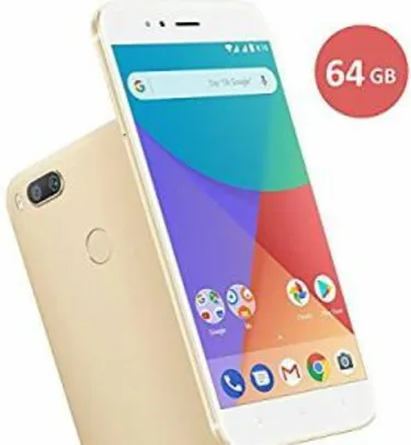 Saindo por R$ 879: Smartphone Xiaomi Mi A1 dual Android One Tela 5.5 64GB Camera dupla 12MP - Dourado | Pelando