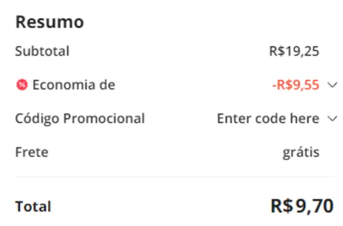 Imagem na descrição da promoção