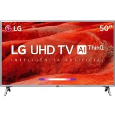 TV LED 50" LG Smart TV UM7500 4K 4 HDMI 2 USB 60Hz | R$1994