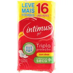 Absorvente Intimus Gel Tripla Proteção com Abas Cobertura Seca - 16 Unidades