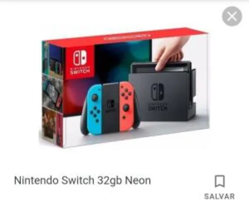 Nintendo Switch 32gb Neon | R$1.484