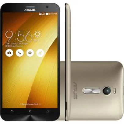 Smartphone Asus Zenfone 2 ZE551ML - 6G545WW c/ Intel Z3580 2.3Ghz, Android 5.0, Tela Full HD 5.5´, 32Gb, Camera 13MP, 4G, Desbloqueado - Dourado Por R$ 999,90