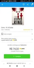 Livro - It: A Coisa | R$40