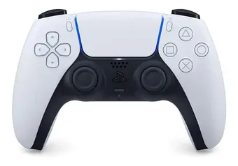 Controle joystick sem fio Sony PlayStation DualSense CFI-ZCT1 white e black
