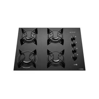 Cooktop 4 Bocas Preto com Mesa de Vidro Atlas Agile Up Bivolt