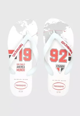 Chinelo Havaianas São Paulo Fc Branco (33/34)