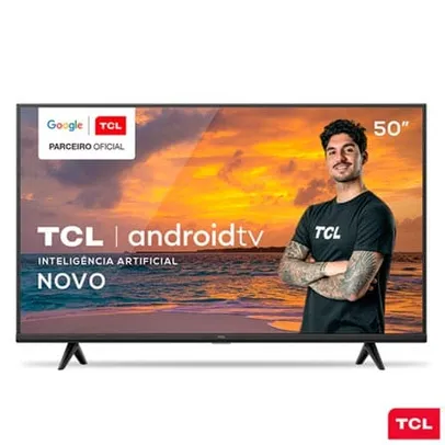 Smart TV TCL LED 4K UHD HDR 50" Android TV com Comando por controle de Voz, Google Assistant e Wi-Fi - 50P615