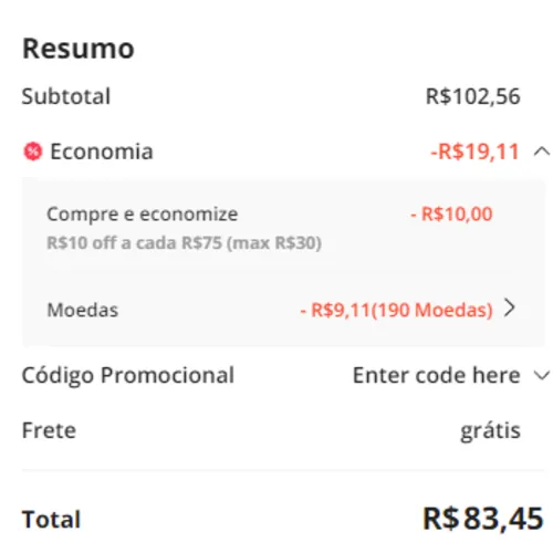 Imagem na descrição da promoção