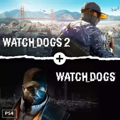 [2 EM 1] Watch Dogs 1 + Watch Dogs 2 Standard Editions - PS4