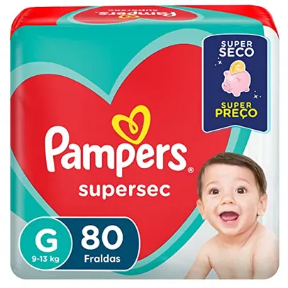 Fraldas Pampers Supersec G 80 Unidades