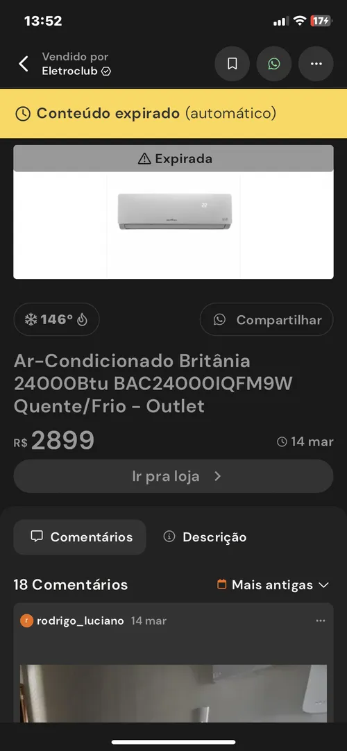 Imagen na descrição da promoção