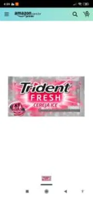 (prime) Goma de Mascar Cereja Zero Açúcar Xfresh Trident 8g min 2 unidades | R$1,74