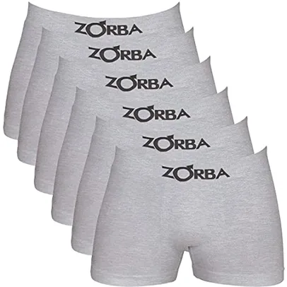 6 Cuecas Zorba Boxer Sem Costura / Cor: Mescla Claro - T:GG - R$ 66,00