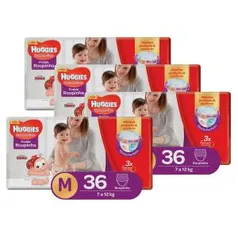 Fralda Huggies Turma da Mônica Roupinha Supreme Care Tamanho M - Kit com 144 Unidades BUG