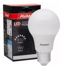 Kit 10 Lâmpadas Led 9w Bulbo Avant 6500k Branco Frio Luz Branca