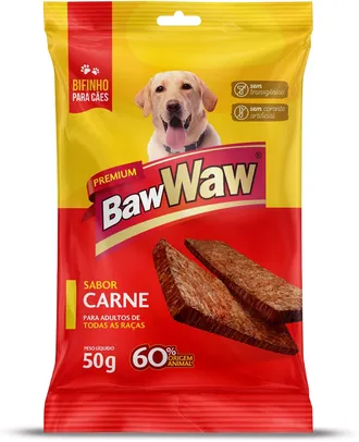 [PRIME] Bifinho Baw Waw para Cães Sabor Carne 50g | R$1,42