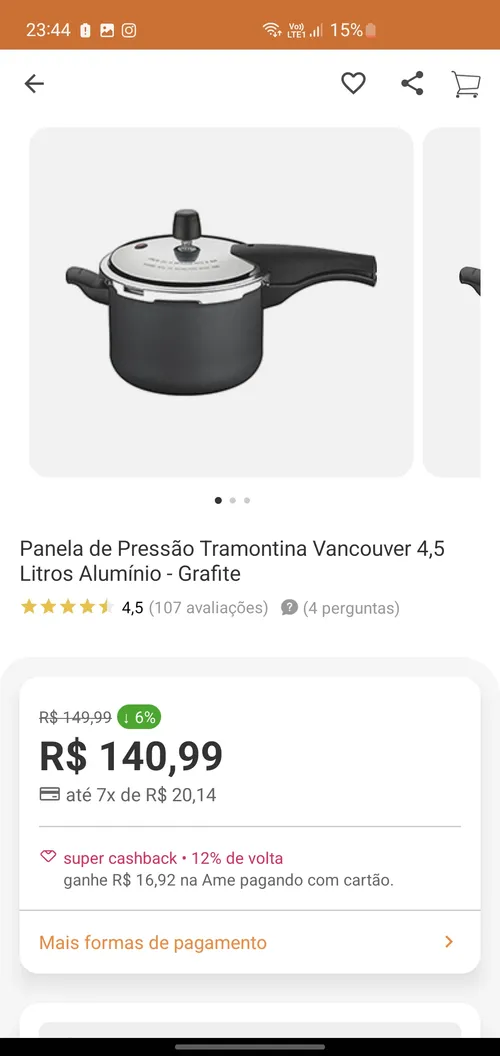 Imagem na descrição da promoção