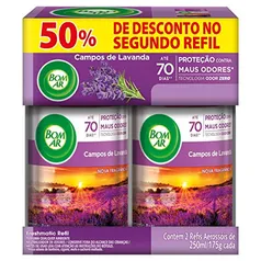 Aromatizador Bom Ar Spray Automático Freshmatic Refil na 2ª Unidade Campos de Lavanda