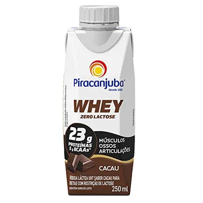  Whey Zero Lactose Sabor Cacau Piracanjuba 250ml