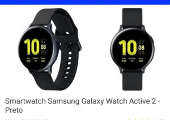 Smartwatch Samsung Galaxy Watch Active 2 - Preto | R$1099