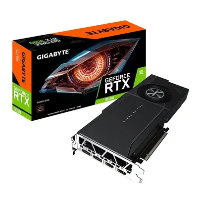 Placa de Vídeo Gigabyte NVIDIA GeForce RTX 3090 Turbo 24G, 24GB GDDR6X, DLSS, Ray Tracing - GV-N3090