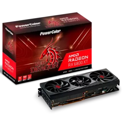 Placa de Vídeo RX 6800 XT Red Dragon, 16GB, GDDR6 PowerColor Radeon , FSR, Ray Tracing, 1