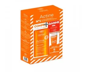 Kit Actine com 1 Sabonete Líquido para Pele Acneica de 400ml + 1 Protetor Solar Com Cor FPS 60 de 20g