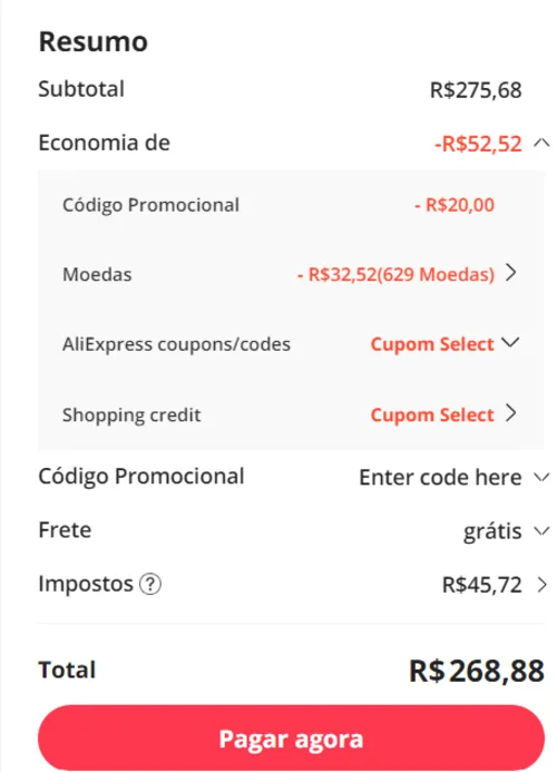 Imagem na descrição da promoção