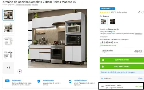 Imagem na descrição da promoção