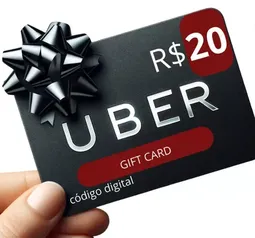 Gift Card Uber Presente Cartão R$ 20 Digital