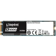 SSD Kingston A1000 M.2 2280 240GB PCIe NVMe Ger 3.0 x 2 Leituras: 1.500MB/s e Gravações: 800MB/s - SA1000M8/240G  - R$260