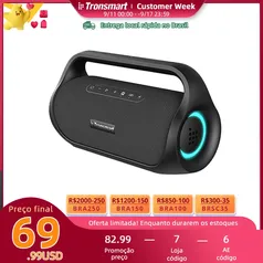 [R$ 392,23 MOEDAS/ APP/ no Brasil] Caixa de Som Bluetooth Tronsmart Bang Mini 50W