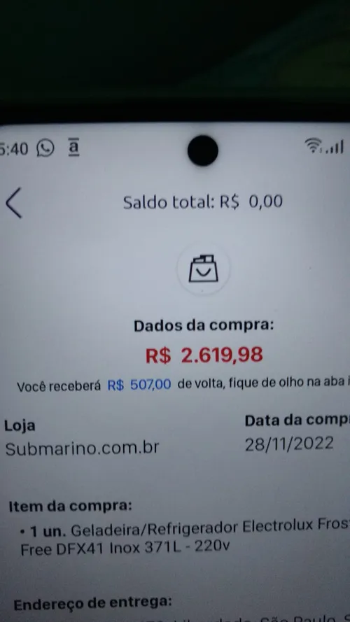 Imagem na descrição da promoção