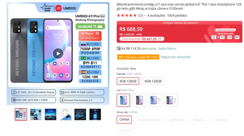 Imagem na descrição da promoção