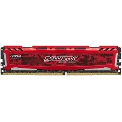 Memória Crucial Ballistix Sport LT 16GB 2400Mhz DDR4 CL16 Red