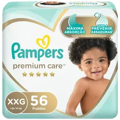 Fraldas Pampers Premium Care Xxg 56 Unidades