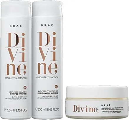 Kit Shampoo Condicionador e Máscara Braé Divine