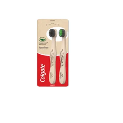 2 uni. Escova Dental Colgate Bamboo Carvão Ativado