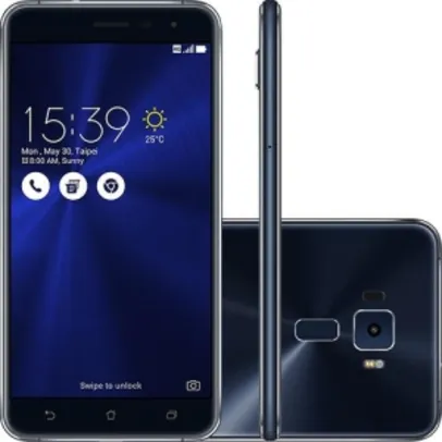 [Submarino] Smartphone Asus Zenfone 3 Dual Chip Android 6 Tela 5.5" 64GB 4G Câmera 16MP - Preto Safira - R$1.519