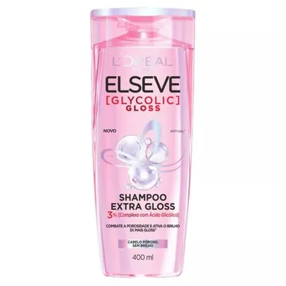 Shampoo Extra Gloss Anti-Sal L'oréal Paris Elseve Glycolic Gloss Frasco 400ml