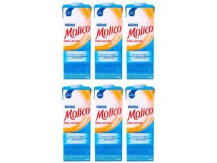 Kit Leite Desnatado Zero Lactose Molico 1L - 6 Unidades