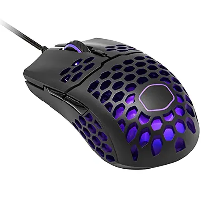 Mouse Gamer Cooler Master MM711 Black Matte RGB Ultraleve Sensor PixArt PMW3389