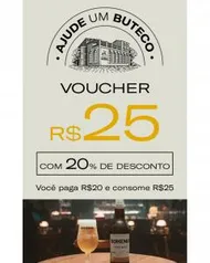 20% OFF na compra de um voucher (de R$ 25 a R$ 100)