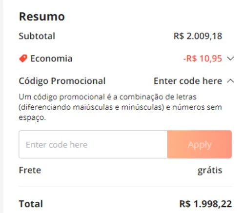 Imagem na descrição da promoção