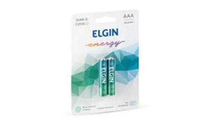 [Prime] Kit Pilhas Alcalinas com 2X AAA Palito, Elgin, Baterias | R$5,90