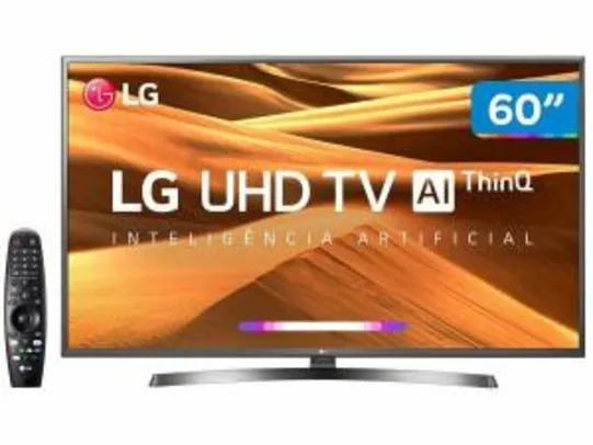 Smart TV 4K LED 60” LG 60UM7270PSA Wi-Fi HDR - Inteligência Artificial Controle Smart Magic