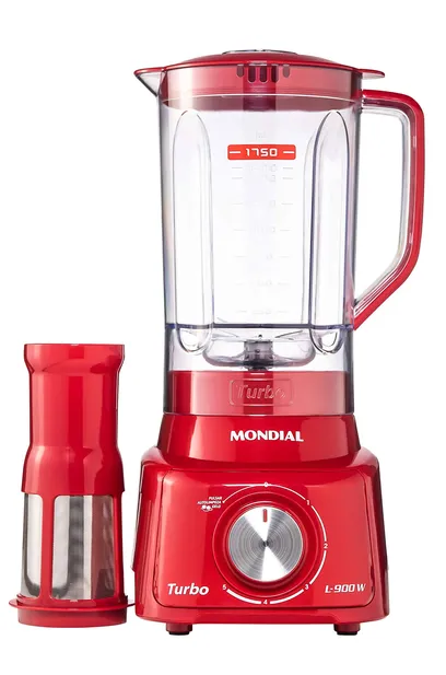 Foto do produto Liquidificador Mondial Turbo L-900 Fr Vermelho 900W