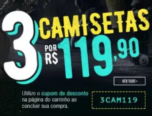 3 camisas da Ubisoft Oficial - R$119,90