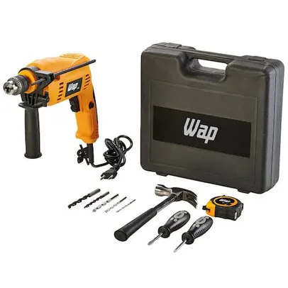 Parafusadeira/Furadeira de Impacto WAP EFPI 700K10 3/8” 700W com Maleta e Kit 11 Acessórios