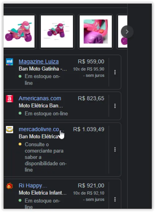 Imagem na descrição da promoção